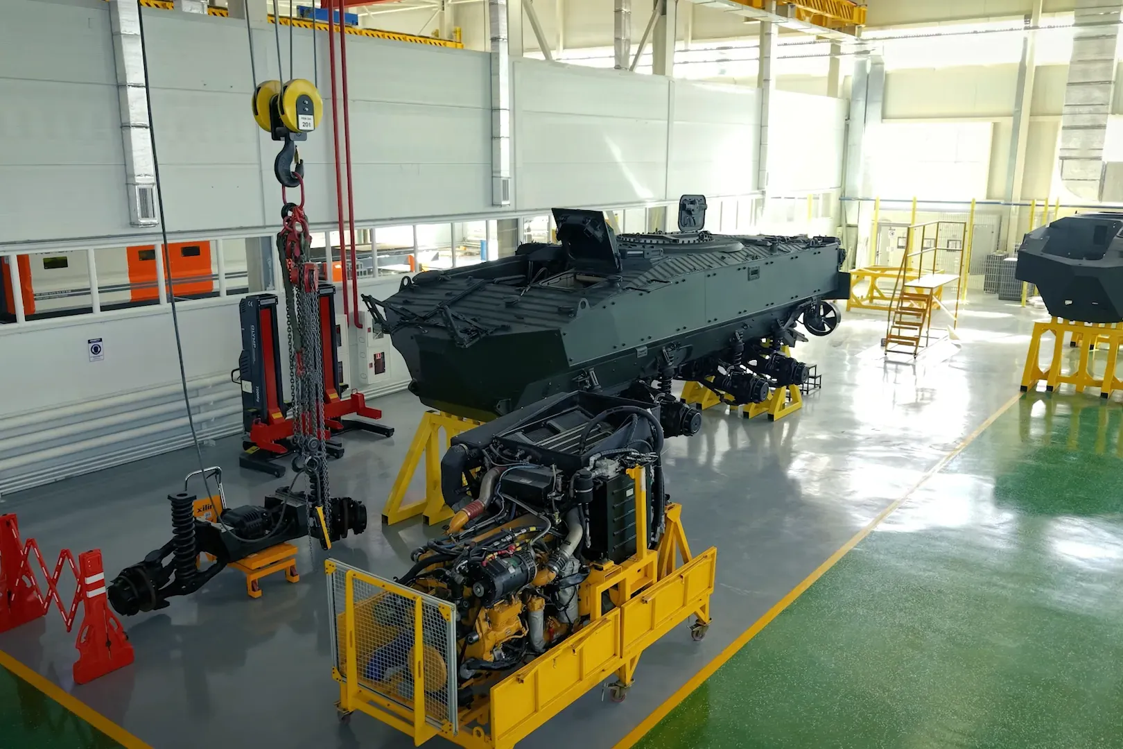 Hulls on the assembly line